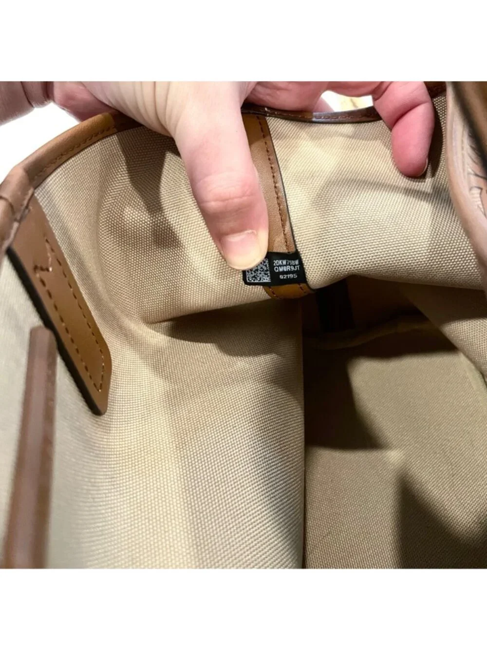 Michael Kors Jodie Small Logo Jacquard Tote Bag in Luggage Tan
